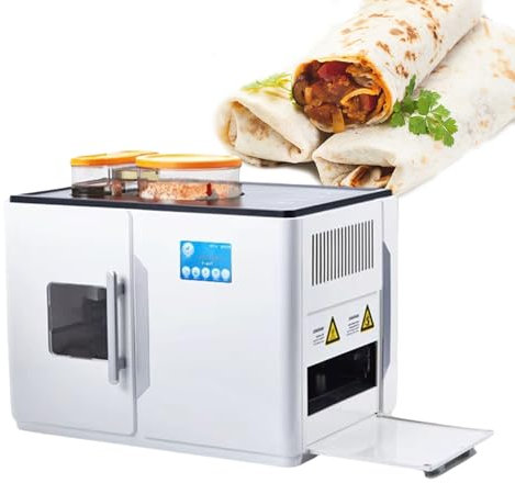 Roti Chapati Maker, Chapati Tortilla Pancake Flatbreads Pita Making Machine, India Roti, Flour Tortilla Maker, Tortilla Press Cooker, Electric Flour Tortilla Maker,220V