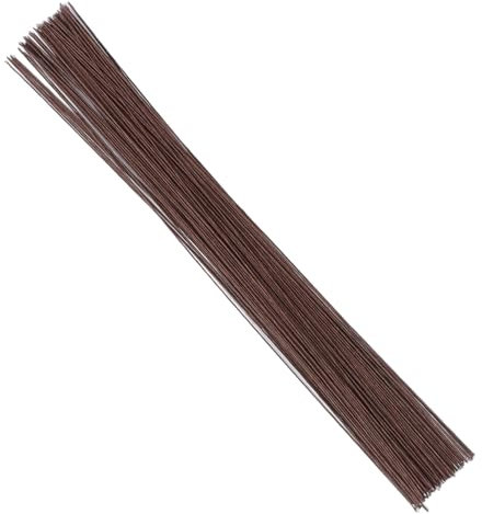 SEWACC 100 Stück Papierrebe Rosenzweig Kunstblumen Papierstangen Set Blumenstiel Unterstützung Für Party DIY Stiele Papierblumen Stiel DIY Blumenstab Blumendekoration Kaffee