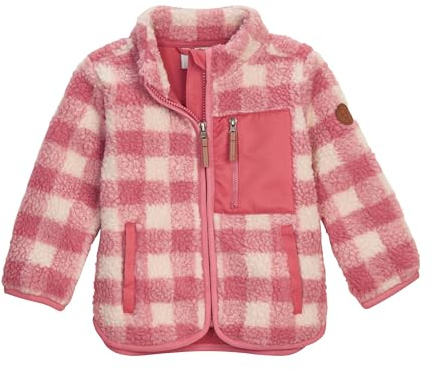 first instinct by killtec Unisex Baby Fiow 50 Mns Flc Jckt Fleecejacke/Sherpajacke Mit Stehkragen, Dark Rouge, 86-92 EU