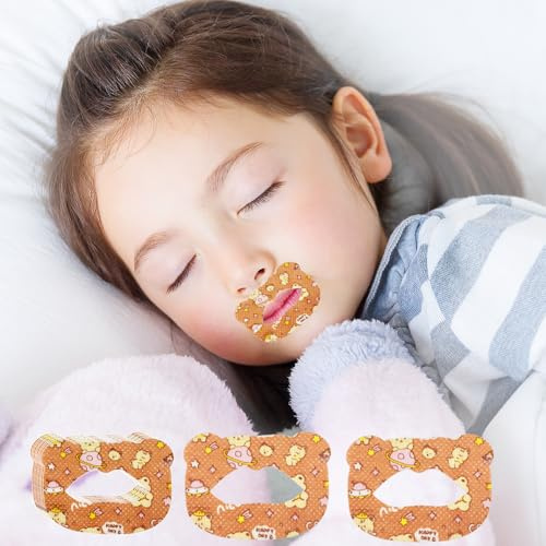 Cerotti Notturni per Bambini - Corregge la Respirazione Orale, Previene la Faccia Adenoide e Aiuta la Respirazione Nasale (Viola (Tenuta Delicata), Confezione da 30 pezzi)