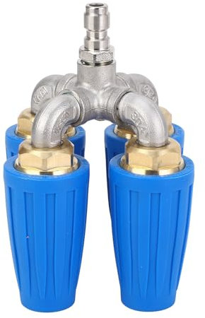 4 en 1 Lavadora de Presión Turbo Boquilla 4 en 1 Lavadora a Presión Turbo Boquilla Giratoria 4000psi 1/4 Pulgada Conector Rápido Lavadora Turbo Boquilla Lavadora de Pulsera de Pulverización para