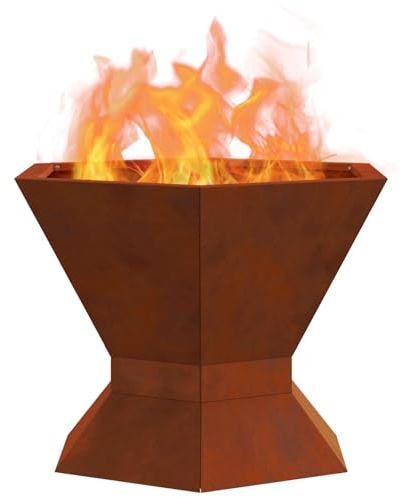 vidaXL Feuerstelle Rostoptik 50 x 50 x 40 cm | Robuste Konstruktion für langlebige Nutzung, Für den Einsatz im Freien konzipiert,