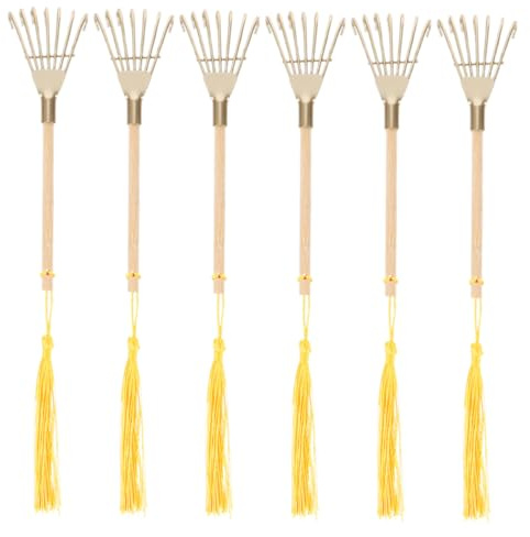 Toyvian 6piezas Mini Rastrillo Zen De Metal para Jardín De Decoración Artesanal Accesorios para Manualidades y Fotografía Adorno De Elegante y Reducido