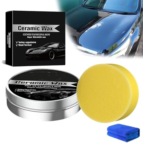 Titanium Ceramic Wax,Cera De Cerámica De Titanio,Cera De Cerámica Para Automóviles,Revestimiento De Cerámica Para Coche, Auto Car Scratch Repair Remover Wax Paste Polish Vehicle Paint Care-1pcs