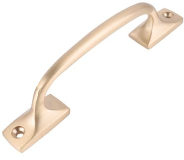 Sash Heritage Shaped Brass Metal Sliding Sash Window Handle (129mm) - Satin Brass