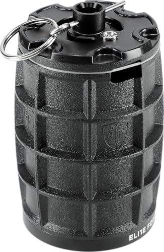 Elite Force Hailstorm Airsoft Granate schwarz | gasbetriebene BB-Granate, Aufschlagzünder, ca. 200 BBs, 5 m Streuradius, geeignet für Green Gas, robustes Polymergehäuse