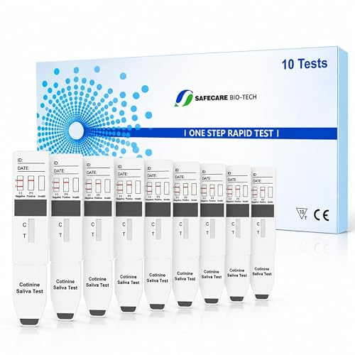 Safecare 10 x THC Spucktest Cannabis Schnelltest Salvia Selbsttest – Teststreifen – Marihuana Drogentest – Ergebnis in 5 Min – CE-zertifiziert