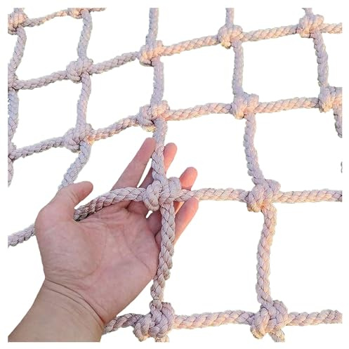 Amacthysh Klettergerüstnetze, Seil Für Sicherheit Und Dekoration, Strickleiter Für Kinder, Schutz Für Baumhaus-Klettertreppen-Balkongeländer,1 * 6m