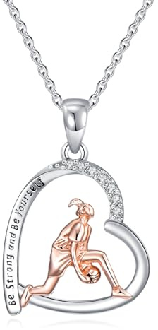 PROESS Kunst Sport Halskette 925 Sterling Silber Musik/Malpalette/Ballerina/Geigen/Klavier/Volleyball Anhänger Kette Schmuck Geburtstag Geschenke für Damen Mädchen Mutter Tochter