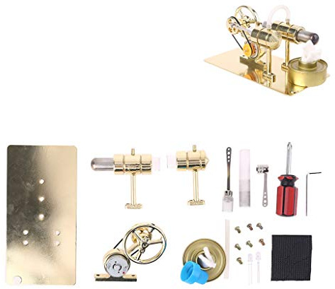 Hot Air All Metal Stirling Engine Experiment Model Power Generator Motor Educational Physic Toy Design Gifts Generator Powered