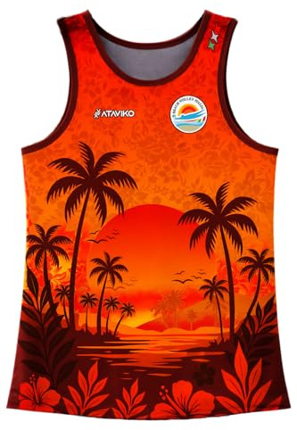 Ataviko Canotta Sunset Beach Italia, Beach Volley Mare, Gym Palestra, Passeggio, Sport Estivi (IT, Testo, XXL, Regular, Regular)
