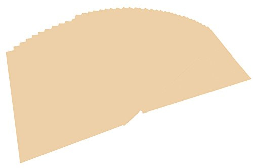 folia 6410 - Tonpapier chamois, DIN A4, 130 g/qm, 100 Blatt - zum Basteln und kreativen Gestalten von Karten, Fensterbildern und für Scrapbooking