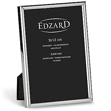 Edzard cornice per foto Genova, placcata in argento pregiato, antiossidante, per foto 9 x 13 cm