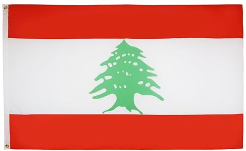 AZ FLAG Drapeau Liban 150x90 cm Drapeau Libanais Polyester 100D 2 Œillets