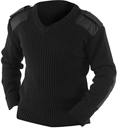 Yoko - Jersey diseño de Trabajo con Cuello en Pico Modelo NATO para Hombre Caballero
