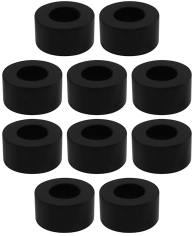 The Lord of the Tools 10Stück Gummi-Abstandshalter M10 Flache Unterlegscheiben 20mm Außendurchmesser 10mm Innendurchmesser 10mm Dicke Rund Anti-Vibrations-Abstandshalter Gummibuchsen-Unterlegscheiben