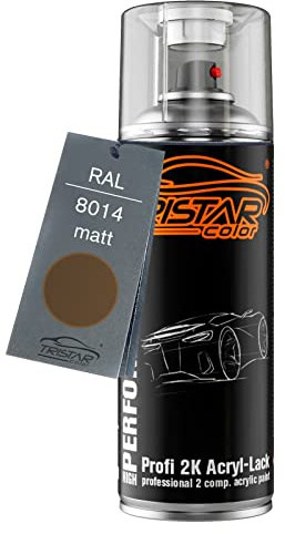 TRISTARcolor RAL 8014 Sepiabraun matt 2K-Acryl-Lack Spraydose | Sprühdose 400 ml, schnelltrocknend