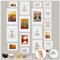 bomoe 18er Bilderrahmen Set – 6x 10x15 cm, 4x 13x18 cm, 4x 18x24 cm, 4x 20x30 cm Fotowand Bilder Set Holz & Kunststoffglas Holzbilderrahmen mit Passepartout Weiß