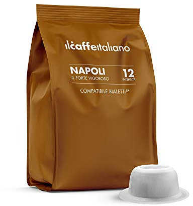 Il Caffè Italiano Capsule Compatibili Con Bialetti Napoli - 100pz | Aroma Forte e Vigoroso | Made In Italy | Frhome