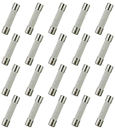 HUAREW T20AL250V 20 Stück 6x30 mm 0,24 x 1,18 Zoll keramik langsam schmelzen sicherungen 20A 250V