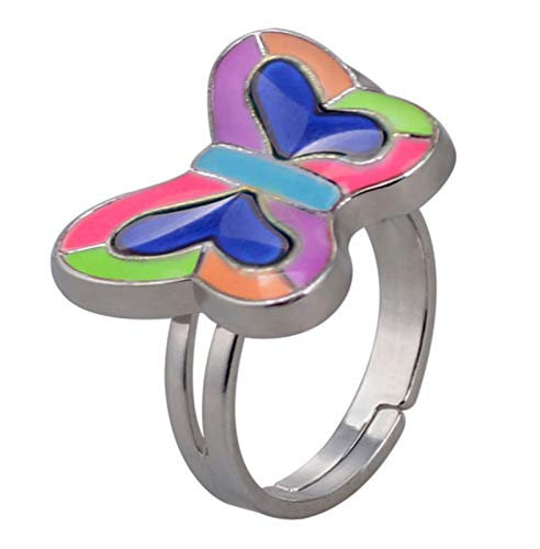 OSALAD Schmetterling Herz Stern Stimmung Ring Farbe Änderung Einstellbar Emotion Fühle Wechselbare Temperaturring Schmuck Für Kinder Geburtstag Großhandel