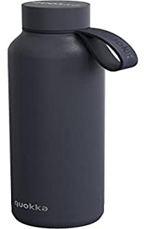 Quokka SOLID CON SUPPORTO SLATE | TERMO BOTTIGLIA IN ACCIAIO INOX CON SUPPORTO 630 ML