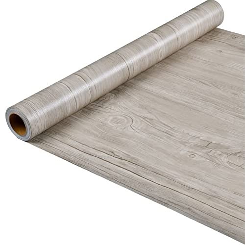 Papier peint autocollant en vinyle imitation bois clair pour meubles de cuisine, armoires, étagères, tables, commodes, tiroirs, armoires, 40 cm x 3 m