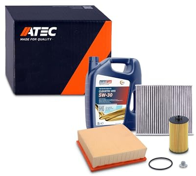 ATEC Germany Inspektionspaket Filterset mit 1x Ölfilter, 1x Luftfilter, 1x | Kompatibel mit: OPEL MERIVA B Großraumlimousine