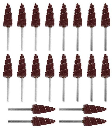 VILLCASE 20stücke Schleifpapier Kegelform Mit Metallgriff Geeignet Für Schleif Und Entgratungsarbeiten Präzise Und Langlebig Für Vielseitige Anwendungen
