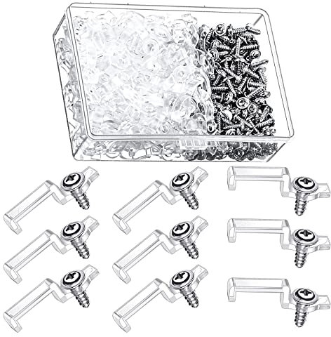 HUAZIZ 150 Stücke LED Streifen, Befestigungsleiste Licht 10 mm Montagehalterung Befestigungs mit 150 Stücke Schrauben für 10 mm breite Led Stripes Clips