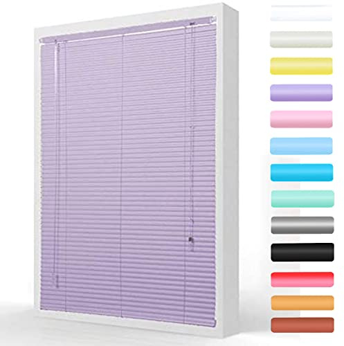 FENGSHOUU Aluminium-Jalousie,Lila wasserdichte Tür Fenster Rollo Jalousette Aluminium Fensterjalousie,25mm Lamellen,Sichtschutz,Verdunkelungsrollos für Küche Badezimmer (W75xH240cm(30x95in))