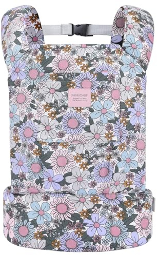 Bebamour Puppentrage für Mädchen, 3 in 1 weiches Tragetuch für Kinder, 100% Baumwolle Puppenzubehör(A Wild Flower)