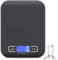 Balance de cuisine numérique - 10 kg/1 g - USB - Balance de cuisine numérique avec écran LED et fonction tare - Multifonction - Pour la pâtisserie et la cuisine - Noir