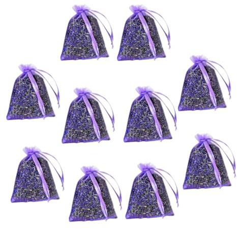 WOFASHPURET Arredamento Dell'auto 10 Bustine Di Lavanda Aromatiche Fiori Secchi Accessori Viola Bustine Decorative