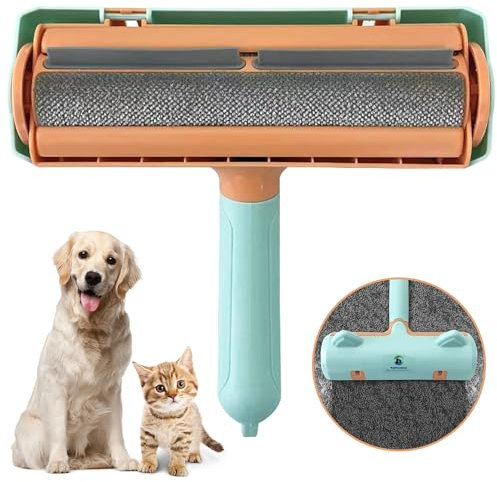 PetPurrfect Pet Hair Remover Roller - Reusable Pet Hair Remover for Cats & Dogs, Cat Fur Remover Gentle on Furniture, Efficient Hair Removal, Ideal for Carpet, Sofa, Bedding, Clothes & Rugs (GREEN)