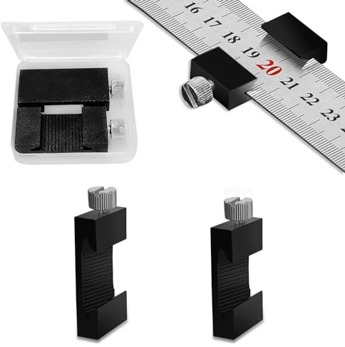 2stk Streichmaß Anschlaglineal 26/29mm Kohlenstoffstahl Stahl Lineal Metall Anreißlineal Zimmermannswinkel Set Anreisswerkzeug Kombinationswinkel Streichmaß Metall, für Holzbearbeitung DIY