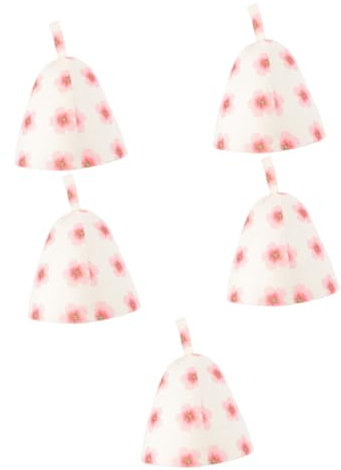 minkissy 5stücke Filz Sauna Hut Für Damen Und Herren Dicke Wasserabsorbierende Saunamütze Mit Modischem Design Atmungsaktive Und Bequeme Kopfbedeckung Für Saunagänger Hochwertiges