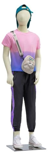Schaufensterpuppe für Kinder, groß, für Kleinkinder, Kleiderschaufensterpuppe, beige, Ganzkörperpuppe mit abnehmbaren, realistischen Armen und gesichtslosen Näh-Schneiderpuppen