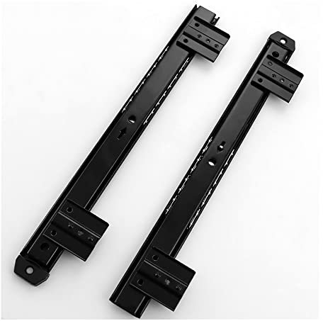 CTRSM Guide per Ripiani per Tastiera, Guide per cassetti, 360 mm sotto la Piattaforma della scrivania, ripiano con rotelle, Fondo Fisso Regolabile in Altezza