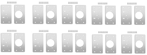 Dihl Cupboard Door Hinge Repair Plates, Stainless Steel, 10 Sets | Stainless Steel, Kitchen Cabinet Furniture Wardrobe Repair Plate Kit