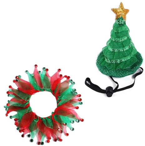 X-Institute Hund Katzen Weihnachten Weihnachtsmütze Mit Schal Winter Haustier Kleidung Hund Cosplay Outfit Für Katzen Und Hunde Feier
