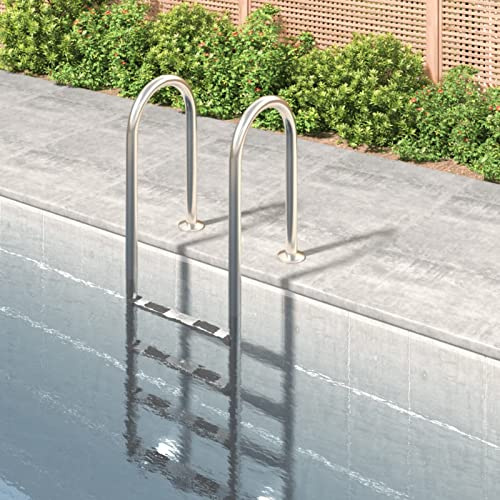 Xichuzi Escalera para Piscina Acero Inoxidable 304 54x38x184,5 cm, Escaleras para Piscinas, Peldaños Escalera Piscina, Elevador De Escalera - 93453