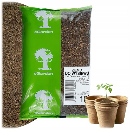 eGarden Anzuchterde, Aussaaterde mit Kokosfaser 10L – Spezialerde für Keimlinge & Stecklinge, ideale Anzuchterde | Perfektes Substrat für Keimlinge, jungpflanzen und gemüse