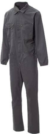 Generico Tuta da Lavoro Professionale, Grigio, Maniche Lunghe, con Tasche Multiple, Tessuto Resistente (5XL)