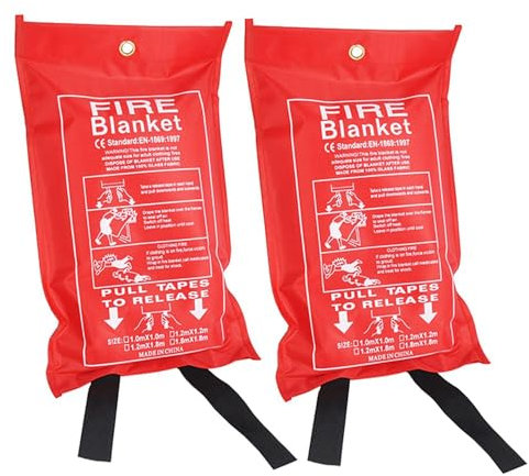 NJTHNTJR 2X Manta IgníFuga de Fibra de Vidrio, Manta de Emergencia Incendios, Manta IgníFuga, Cubierta de Seguridad de Supervivencia de Emergencia