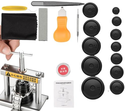 Uhrenreparatur-Set, Uhrenreparatur-Schraubendreher, Uhrengehäuseöffner, Uhrenpresswerkzeug-Set, Uhrenbatterie-Ersatzwerkzeug-Set, Gehäuse-Schließer 16–50 mm, Uhrenreparatur-Werkzeug-Set,