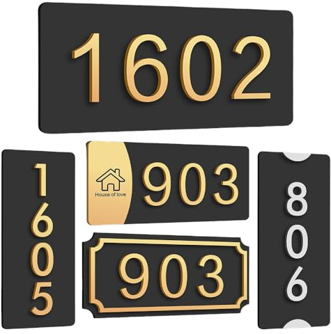 Numero civico acrilico personalizzato | Numero civico personalizzato per marcatura indirizzo esterno | Targa numerica orizzontale o verticale