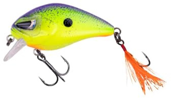 ZECK Wobbler/Crankbait für Barsch & Zander - Danny | 5,5 cm | 0,7 m F - Purple Chartreuse (BA)