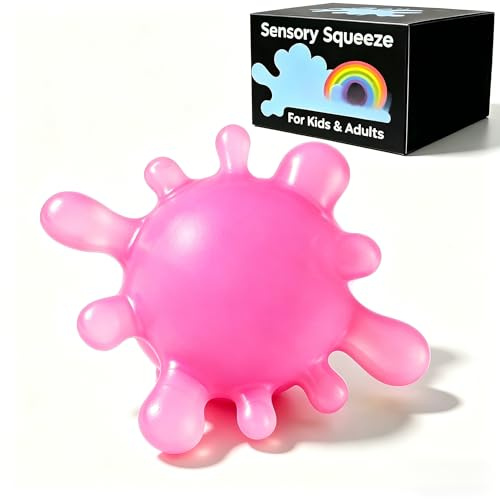 Spritzwasser-Stressball Set - Weicher Quetschball für Erwachsene & Kinder - Ideal für Büro, Schule & Autismus-Therapie - Unterstützt Stressabbau, Sensorik & Feinmotorik Stress Ball Squishy