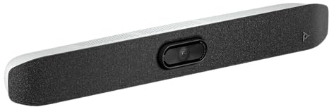 Poly Studio V12 – USB Videobar mit 20MP Kamera & 120° Weitwinkel, All-in-One Konferenzlösung mit Mikrofon & Lautsprecher, Für kleine Meetingräume, Kompatibel mit Zoom, Teams & mehr